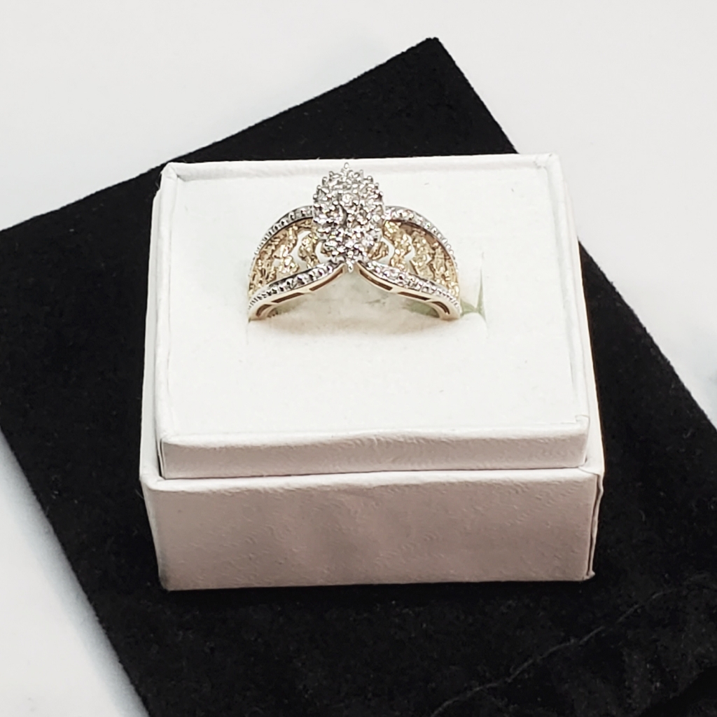 Custom Solid 10k Gold Diamond Ring Custom Solid 10k Gold Diamond Ring